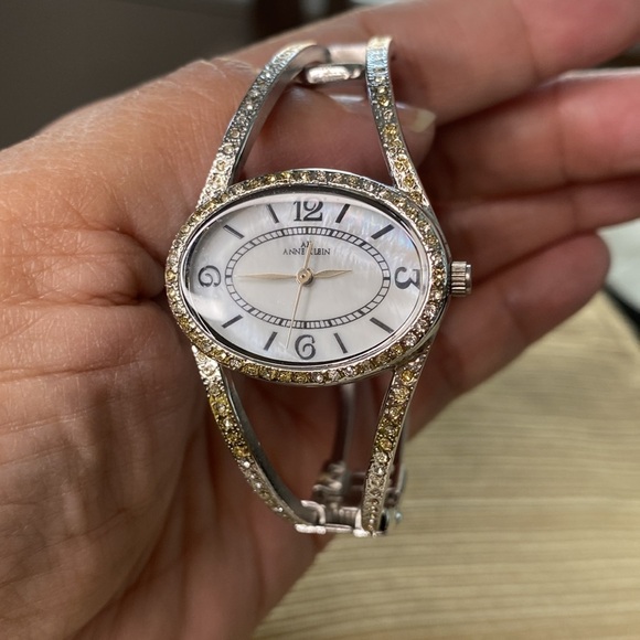 Anne Klein Stainless Steel Back Japan Movement Bracelet watch Mother of Pearl - Picture 2 of 8